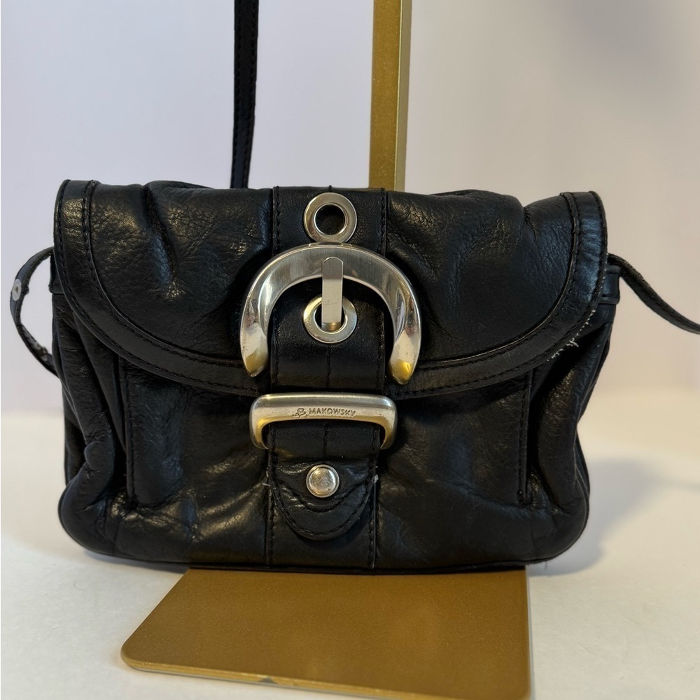 B. Makowsky Flap Buckle Crossbody Shoulder Bag